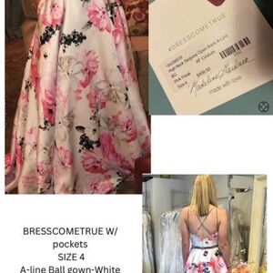 DRESSCOMETRUE AF Couture Floral A-Line Prom Dress